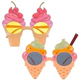 Gafas de disfraz: el diseño divertido y del patrón de helado lo hace ideal para resaltar el ambiente de fiesta, gafas de sol de fiesta para adultos