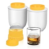 2023 New improved KAYYUKI 2 Pack Crystal Clear Ice Ball Maker Mold, Whiskey Ice Mold Large 2.8 Inch,