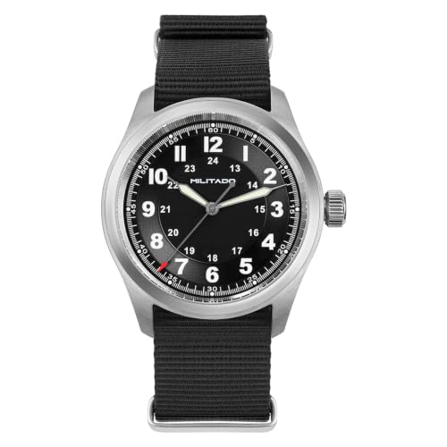 Image of TACTICAL FROG Militado ML08 Field Watch Japanese Sweep VH31 / 515 Movt with Calendar, Men's Military Watch Sapphire Crystal 10 ATM Waterproof Analog Watches for Men