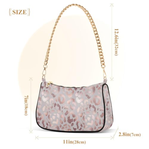 Image of Shoulder Bags for Women Animal Zebra Leopard Cheetah Tiger Print Hobo Tote Handbag Small Clutch Purse with Zipper Closure