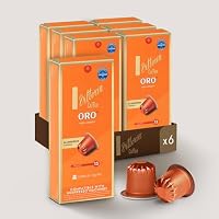 Vittoria Coffee 100% Arabica Oro™ Nespresso Compatible Aluminium Capsules 52g (6 Packs x 10 Pods)