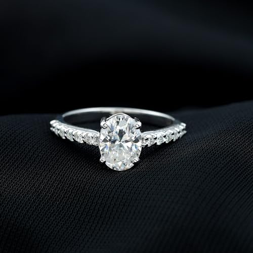 Certified Lab Grown Diamond 6X8mm Oval Engagement Ring, Ef-Vs Quality, Diamond 1 Carat Ring - Ready to Gift3