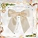 30 Pieces Satin Ribbon Bow Decor 4.3 Inch Small Premade Twist Tie Bows for Gift Wrapping Treat Bags Crafts Party Favors Wedding Christmas Tree Decorations (Rose Gold)