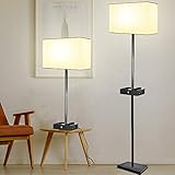3-Way Dimmable Modern Floor Lamp with Magic Shelf, Touch Control 2 USB Charging Ports Standing Lamp