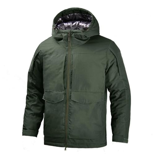 Veste d'hiver homme coupe-vent thermique veste de randonnée à capuche