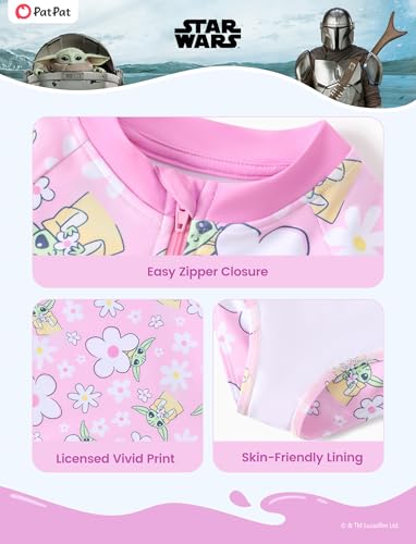 Image of Disney Frozen Stitch Princess Minnie Mouse Girls Swimsuit Long Sleeve Rashguard UPF 50 One Piece Bathing Suit Size 3M-13Y