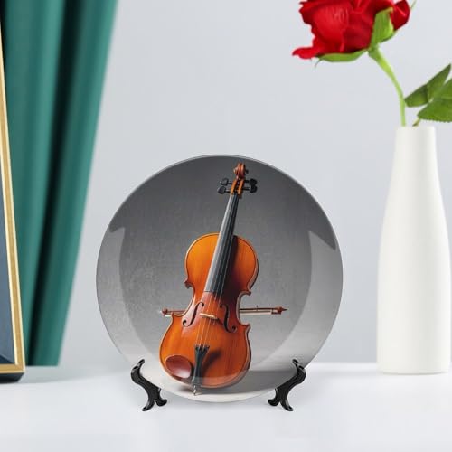 Plato decorativo de porcelana hueso Cello Model Kit 7 pulg miniatura 6
