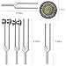 Resonance Tuning Forks for Healing Set - Weighted & Unweighted Tuning Fork Set Including 128Hz, 136Hz, 256Hz, 384Hz ，512HZ& Hockey Puck Activator - Chakra Sound Therapy Instruments