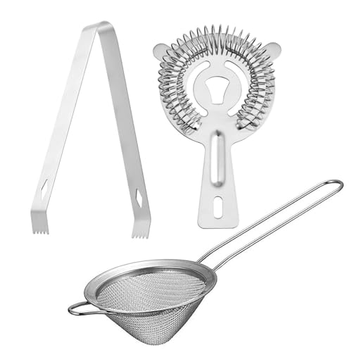 Cocktail Strainer 3 Pieces Cocktail Filter Bartender Colander Filter