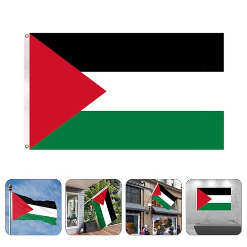 GANAZONO Bandeira Da Palestina Resistente Ao Desbotamento Bandeiras Nacionais Do País Da Palestina S