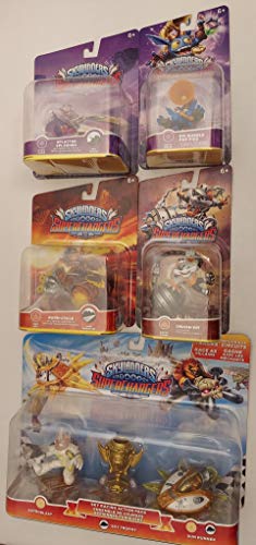 Skylanders SuperChargers 5 Pack Vehicle Bundle! 3 Vehicles, 1 Trophy, 3 Characters Sky Racing Action Sun Runner, Astroblast, Sky Troph, Burn-Cycle, Splatter Splasher, Smash Hit, Big Bubble Pop Fizz