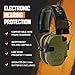Walker's Razor Slim Shooter Electronic Hunting Folding Hearing Protection Earmuffs w/ 23dB Noise Reduction and Shockproof Carrying Case, Green Patriot