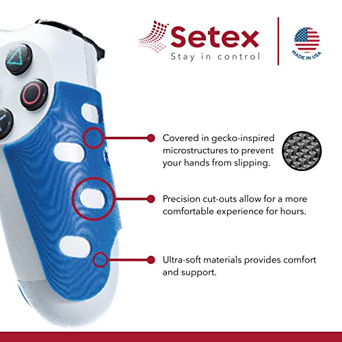 Setex PS4 Controller Griffe (Farbe - Schwarz) - Anti-Rutsch mikrostrukturierte Griffe - (1 Set für Playstation 4) - 1 mm nur Griffe - Image 3