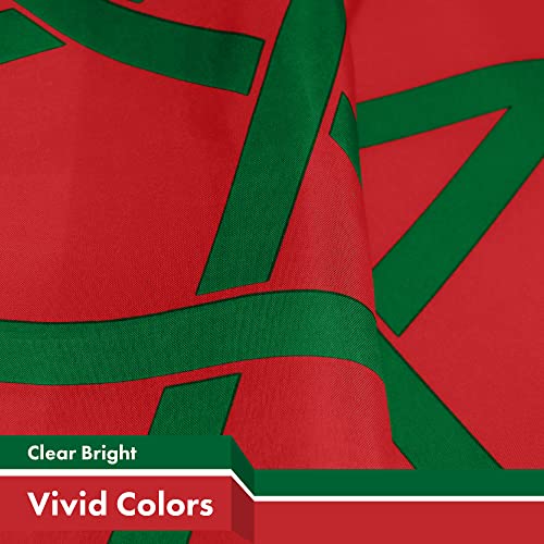 G128 Morocco Moroccan Flag | 3X5 Ft | Liteweave Pro Series Printed 150D Polyester | Country Flag, Indoor/Outdoor, Vibrant Colors, Brass Grommets, Thicker And More Durable Than 100D 75D Polyester #TOP2
