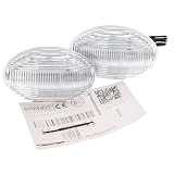 BRANDT Seitenblinker Set LED Kotflügel Blinker + Kabel Weiss passend für Mercedes Benz A-Klasse W168 V168 Citan W415 Vito Viano W639 V639 W447 V447 Smart Fortwo 450 Roadster 452 Blinkleuchten