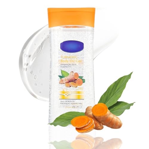 Soleneva Body Oil Gel mit Kurkuma, Körperöle für sehr Trockene Haut, Feuchtigkeitsspendendes Duschöl für Körper, Body Lotion für Reinigung, Shower Gel für Körperpflege, Skin Care and Bodylotion