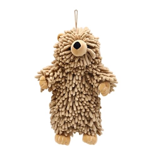 Toalla de mano con forma de oso de chenilla ultra absorbente para baño y cocina 7