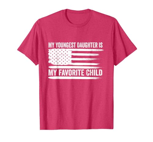 My Youngest Daughter is My Favorite Child T-Shirt, Men, Red Heather, 3X-Large