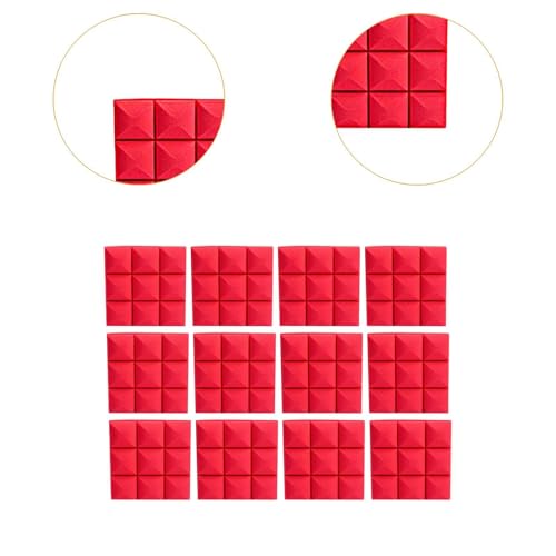 Almencla 12 Painéis Acústicos, Placas à Prova de Som para Paredes E Teto, Ferramentas de Absorção de