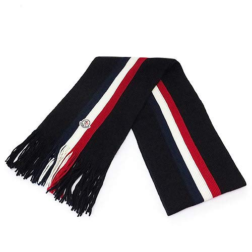 [モンクレール] モンクレール マフラー 3C71100 A9575 メンズ ウール MONCLER (ブラック(999)) [並行輸入品]