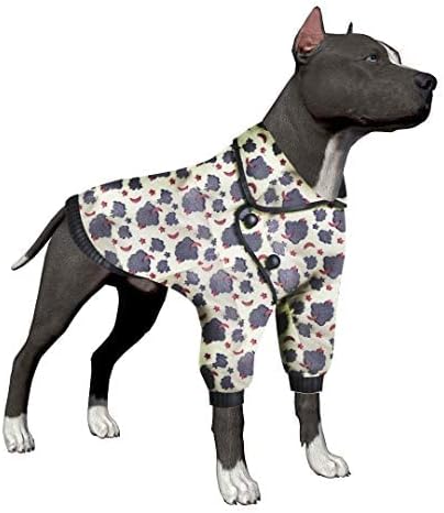 LovinPet Dog Jacket, Dog Sweater Winter Coat for Large Dogs, Flannel Materials Warm Dog Pajamas for Big Dogs (Pitbull, Boxer, Mixed Lab,…