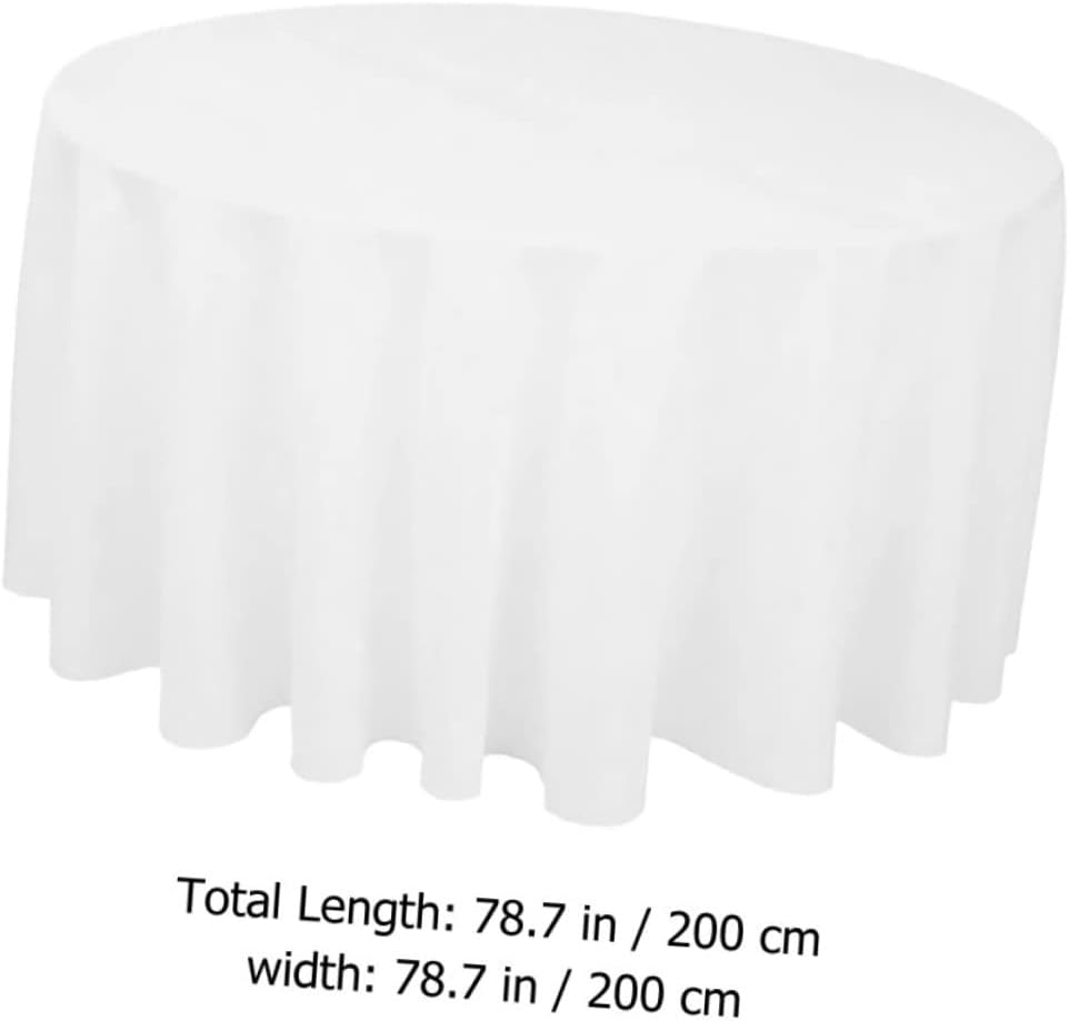 ABOOFAN 1pc Hotel Tablecloth Solid Home Party Table Cover Round Table Decoration Wedding Banquet Comfortable Soft Tablecloth