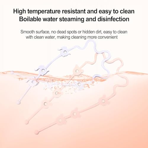 SYOSI Toy Strap, 5 Pcs Silicone Setpacifier Clip Keep Toys and Sippy Cups Secure with Toy Straps and Sippy Cup Strap Applies to Car Seat Toy, Teether Toy, High Chair, Stroller Accessories