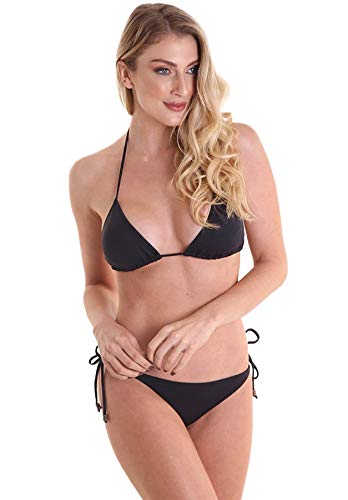 Calcinha Biquíni Avulso Lacinho Liso - Preto - GG