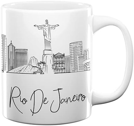 Miniatura 12 de TJ Originals - Taza de café Santiago Chile, regalo de taza de café de recuerdo de viaje turístico, taza de cerámica negra Skyline de 11 oz, taza