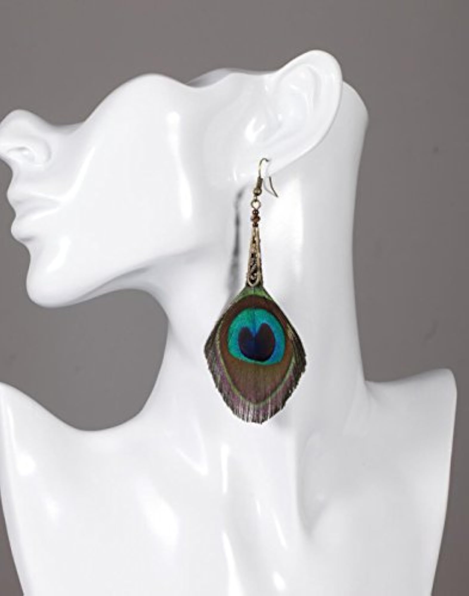 Women's Copper Colour Long Dangle Earrings