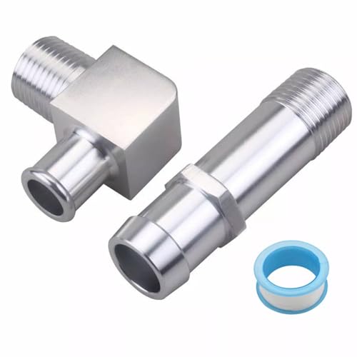 Aluminum Heater Hose Fitting 3/4 Water Pump 5/8 90 Degree Intake for Chevy SBC Engines