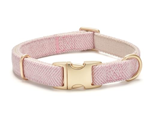 YUDOTE Soft Cotton Hemp Dog Collar Metal Buckle Adjustable
