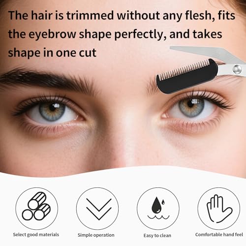 2 Stück Augenbrauenschere,Augenbrauen Schere Für Frauen,Eyebrow Scissors,Professionelle Augenbrauen Schere,Augenbrauentrimmer,Augenbrauenschere Mit Kamm,Präzisions Trimmer Für Frauen Und Männer