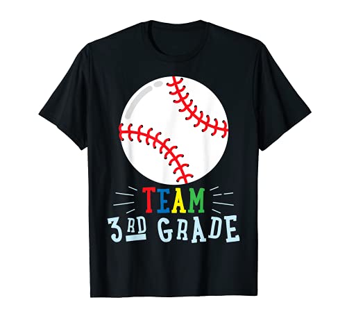 Team 3rd Grade Baseball corrispondente Back to School Boy Regalo Maglietta