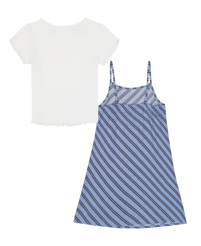 Tommy Hilfiger girls Short Sleeve Two-piece Dress, Relaxed Fit With Classic Design & Crew Neck2