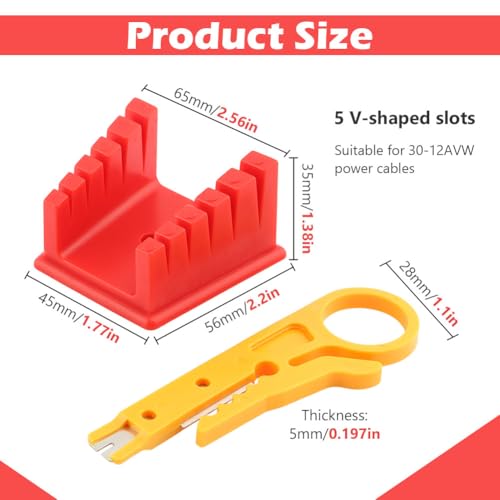 Upgraded Silicone Soldering Stand Helping Hands Soldering Station Solderings Wire Holder with 5 Slots Third Hand Solderings Iron Stand for 32AWG to 12AWG Wires(COLOR:red) - Thumbnail 2