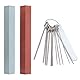 Gitarren Sattelfeile, Gitarren Pflegeset Metall Sattelmutter Flache Feile Steg Schleifsteine Kit Geigen Feilenset Bass Polieren Schleifblock Zubehör für Ukulele Saiten Instrumente Reparatur Werkzeuge