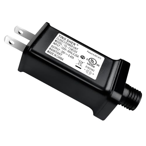 29V 0.45A 13W Class 2 Power Unit Model TS-13W29V LED Transformer Raintight IP44 US Plug Adapter, Seasonal-Use LED Driver for Ting Shen Replacement Parts String Light, Holiday Lighting (TS-13W29V)