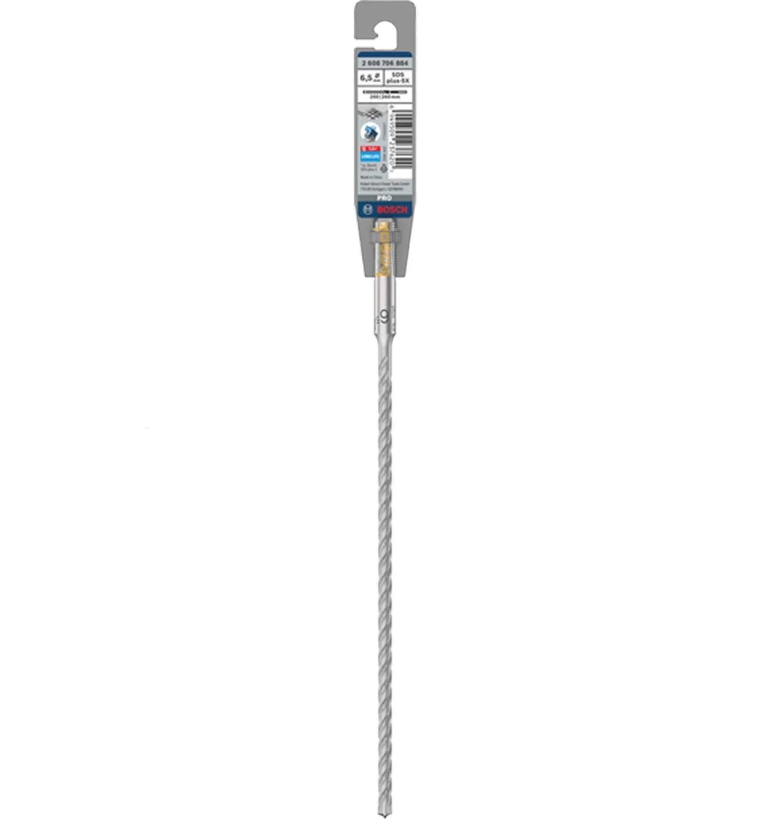 Bosch 1x PRO SDS plus-5X Kırıcı Delici Delme Ucu (Donatılı Beton, Beton, Ø 6,50 mm, Professional Aksesuar Kırıcı Delici)