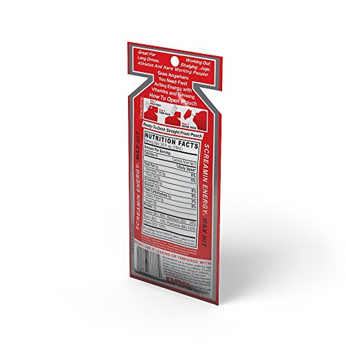 Screamin Energy Max Hit - Maximum Strength Energy Shot With Ginseng & Caffeine - Coffee Mocha, 24 Ct #TOP7