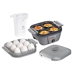 Hamilton Beach Egg Bites Plus, 4 egg bites, 4 poached, 9 hard-boiled, omelets, scrambled, fried eggs, 25510MN