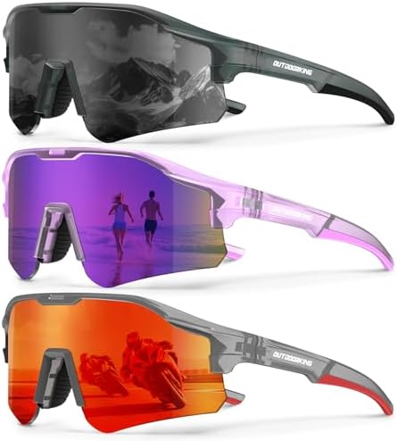 KALIYADI Mens-Sunglasses Polarized Running-Sunglasses: Sports Sunglasses Men Women UV400 Protection for Cycling Fishing