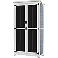 GDLF Outdoor Storage Cabinet Wood & Metal Garden Shed with Waterproof Roof and Sturdy Lockable Doors 66"