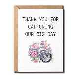 SMHGifts Thank you for capturing our big day card - Wedding Day Greeting Card - photographer card - videographer card - engagement Card - Thank you card