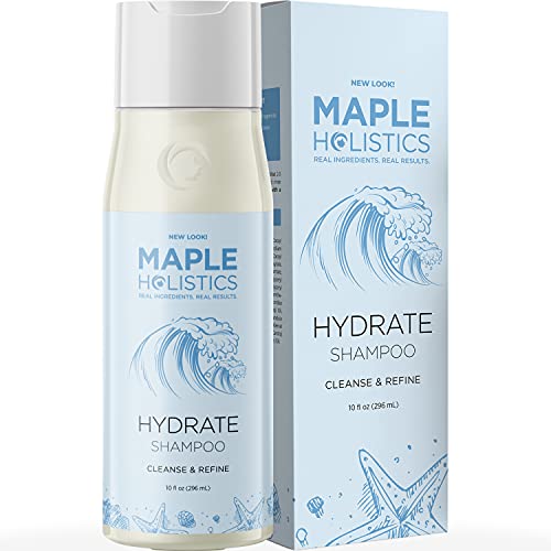 Moisturizing Shampoo for Dry Damaged Hair - Natural Hair Care - Curly Hair Frizz Control - Sulfate Free Hydrating Shampoo for Color Treated Hair - Pure Oils for Men Women Kids Sensitive Skin - 10 oz