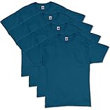 Hanes Men's Essentials Short Sleeve T-shirt Value Pack (4-pack),sapphire,Large
