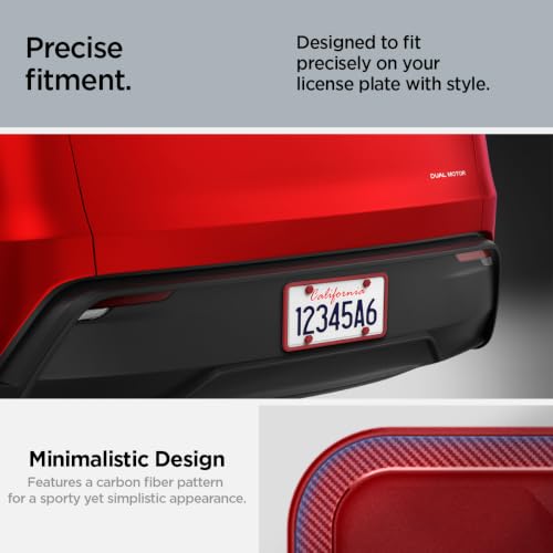 Image of Spigen 1 Pack Car License Plate Frame Holder Screws&Install Kit-Ultra Red