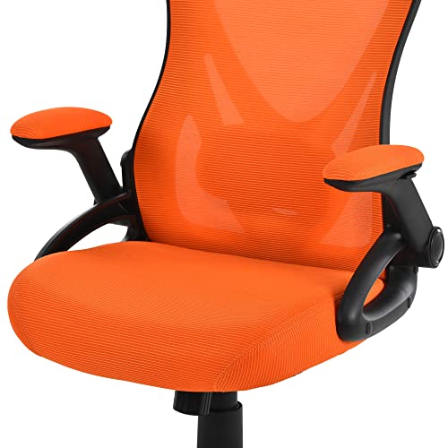 Nordicana Ergonomic Office Chair - Swivel Desk Chair With Adjustable Armrest, Lumbar Support - Mesh High Back Computer Gaming Chair, Home Office Chairs, Executive Revolving Chair (Orange) #TOP6