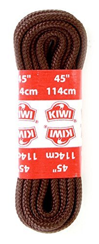 KIWI Boot Laces, 45-inch, Round, Brown