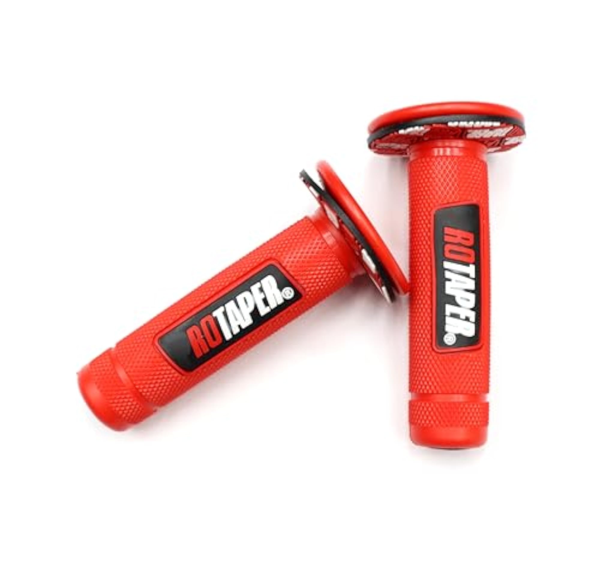 Rotaper Handlebar Grips for Universal Bikes, Red Pack of 2